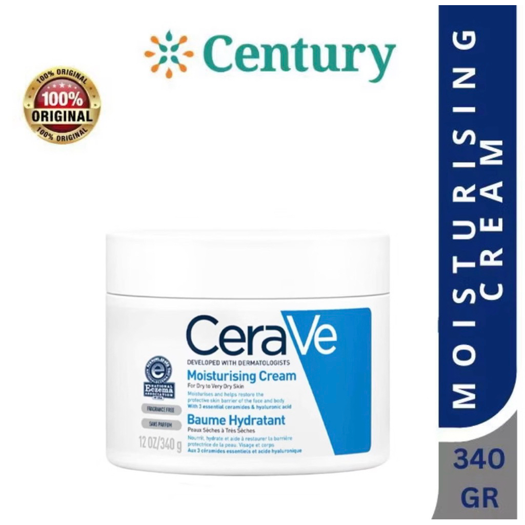 CERAVE MOISTURIZER CREAM 340GR / PERAWATAN WAJAH / PELEMBAB WAJAH / MOISTURIZING CREAM