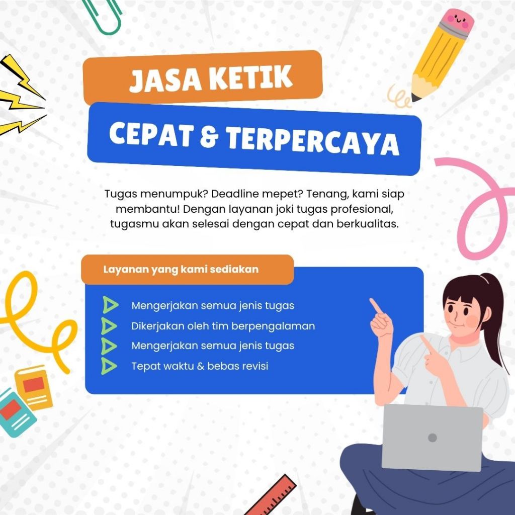 Jasa Ketik + Desain Layout Dokumen | Cover Menarik, Format Profesional, Siap Print