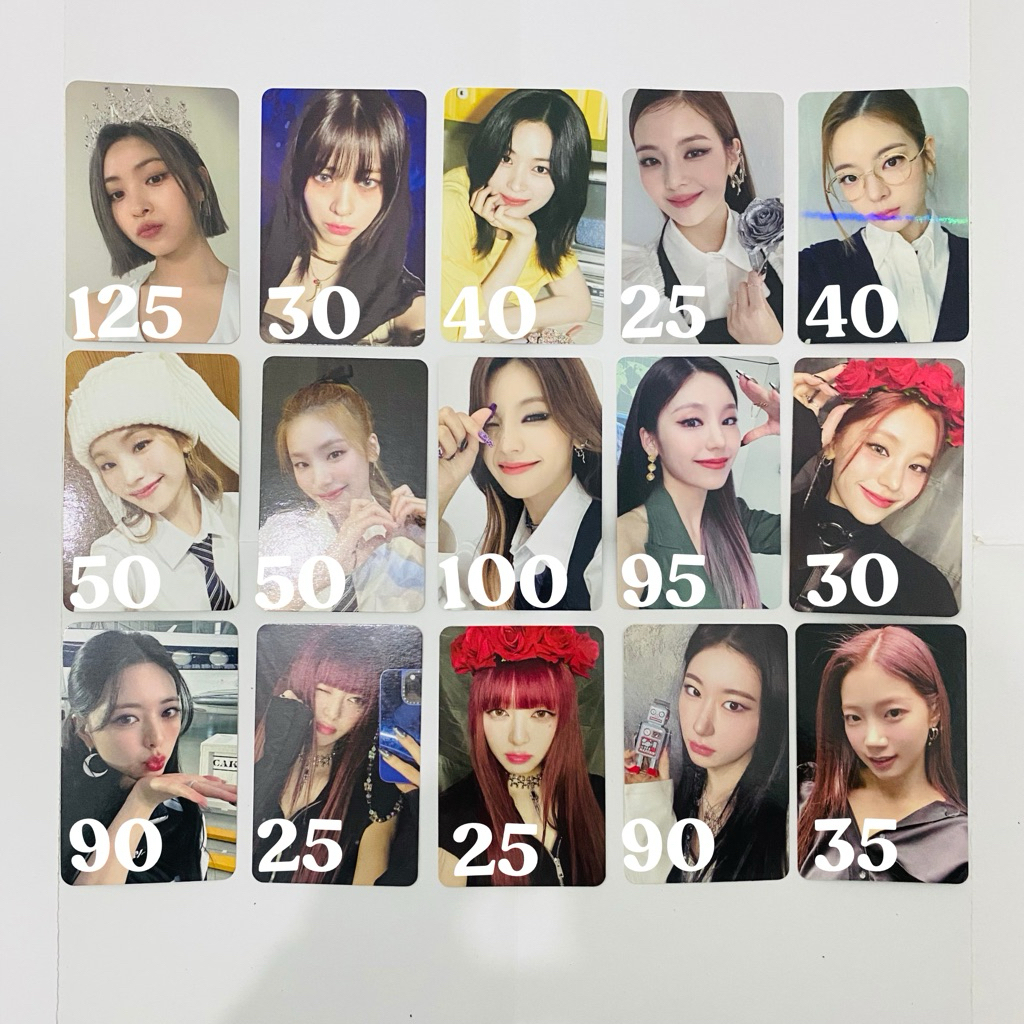 PC ITZY LE SSERAFIM PHOTOCARD OFFICIAL RYUJIN LIA YEJI YUNA CHAERYEONG KAZUHA SAKURA CHAEWON YUNJIN 