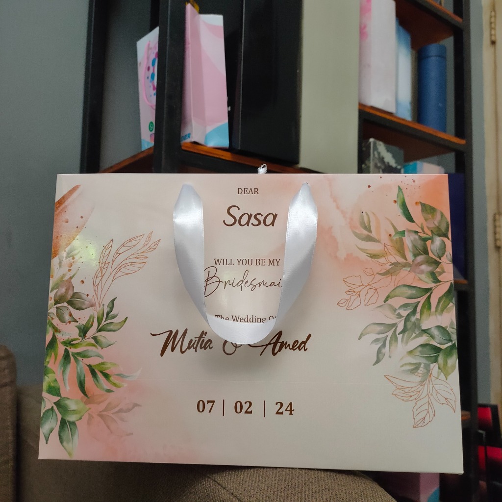 PAPERBAG BRIDESMAID WEDDING AESTHETIC ELEGAN