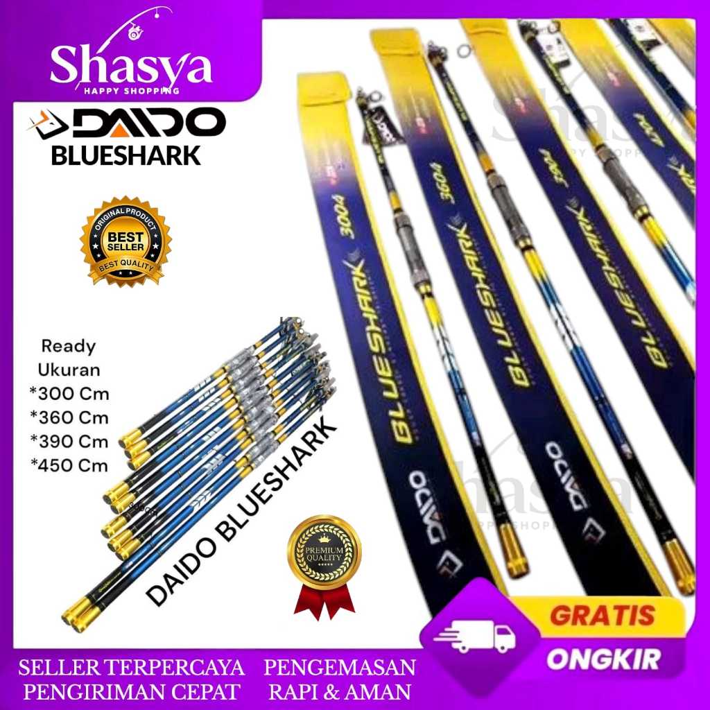 Joran Daido Blue Shark 300 360 390 420 450Cm Antena