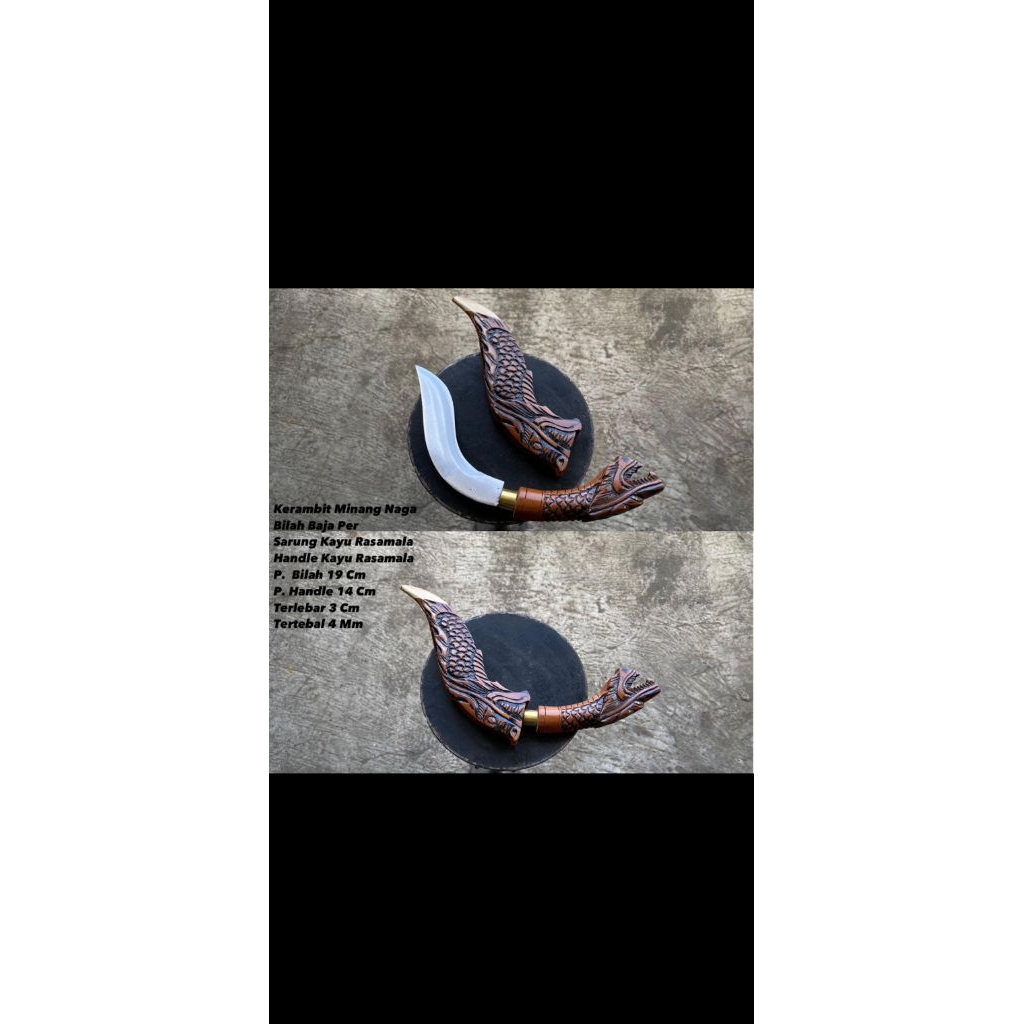 KARAMBIT KRAMBIT MINANGKABAU UKIR NAGA