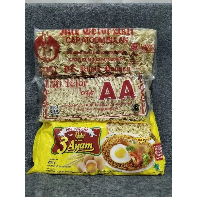 Mie Telor Cap Atom Bulan / Mie Telur Cap AA / Mie Cap Atoom 200gr