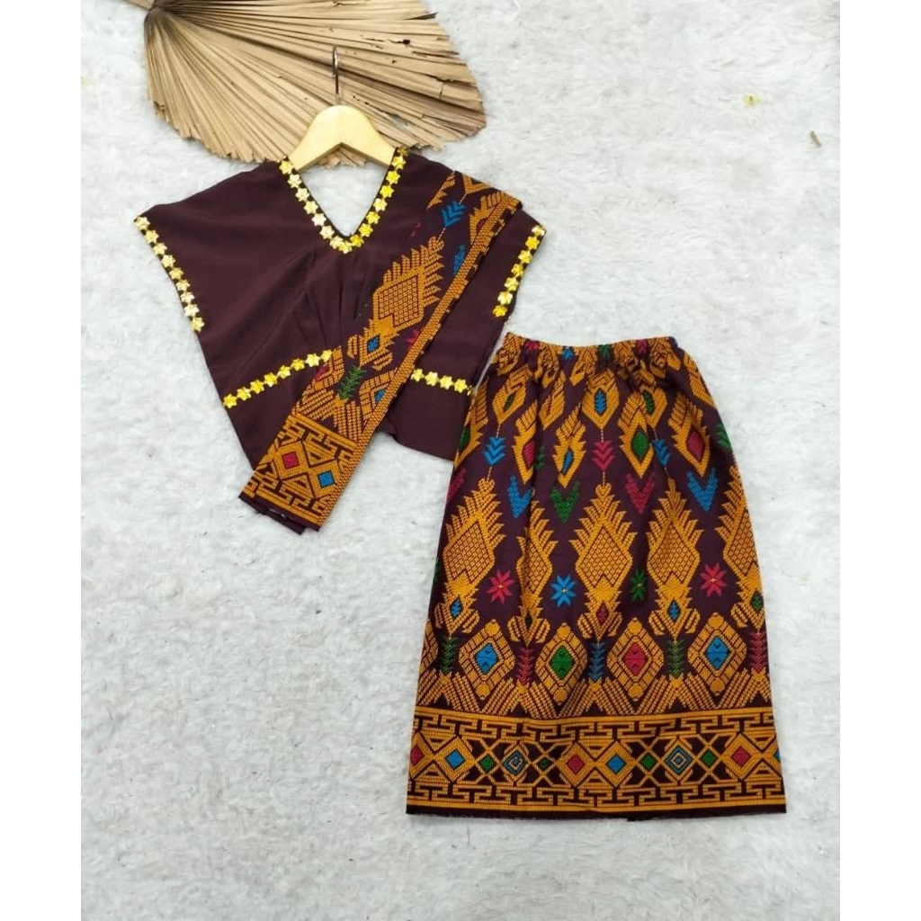 Lambung Sasak Setelan anak kain katun