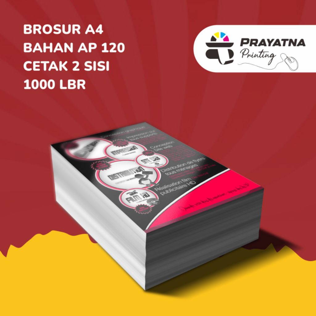 Cetak Brosur A4 / 2 sisi || 1.000 lbr || AP 120