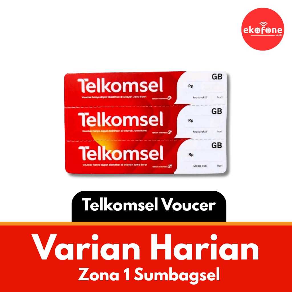 Telkomsel Voucer Harian Zona 1 Sumbagsel (2gb 1 Hari, 2gb 3 Hari, 3gb 3 Hari, 3gb 5 Hari, 5gb 5 Hari