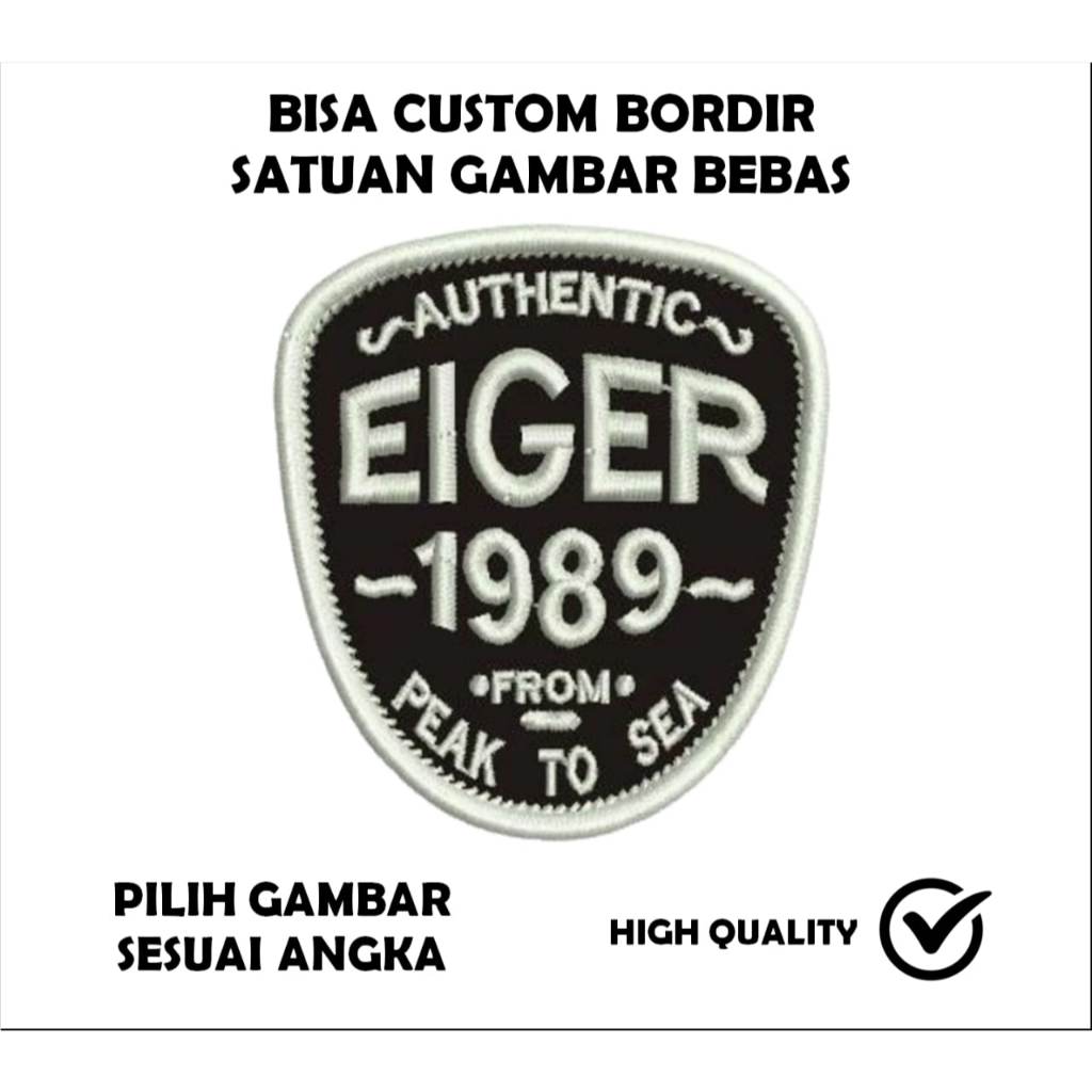 Emblem Patch Bordir Logo EIGER - IBP