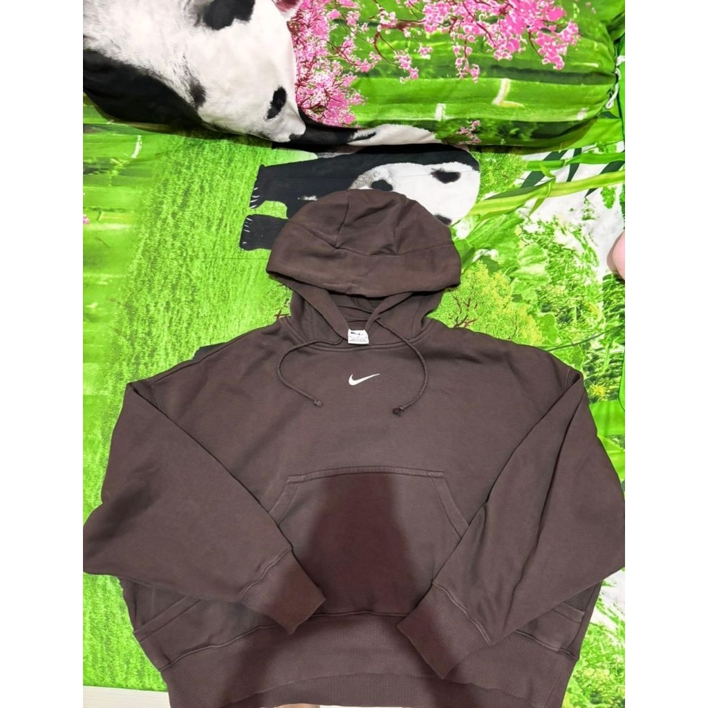 Hoodie centang nike center brown