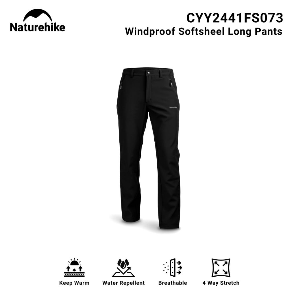 CELANA PANJANG SOFTSHELL NATUREHIKE CYY2441FS073 WINDPROOF SOFT SHELL LONG PANTS MEN SERIES CELANA O