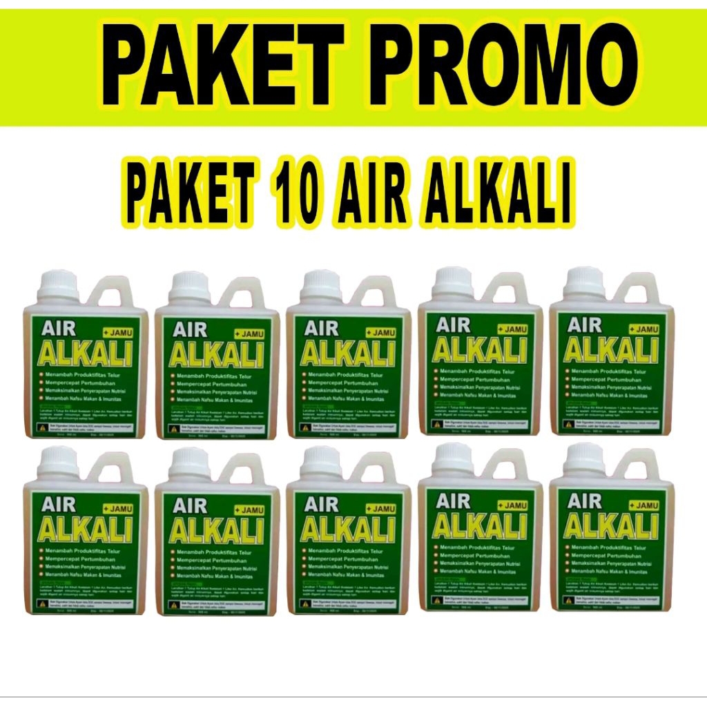 10 air alkali, sangat cocok untuk pertumbuhan ayam dimasa bertelur dan pertumbuhan