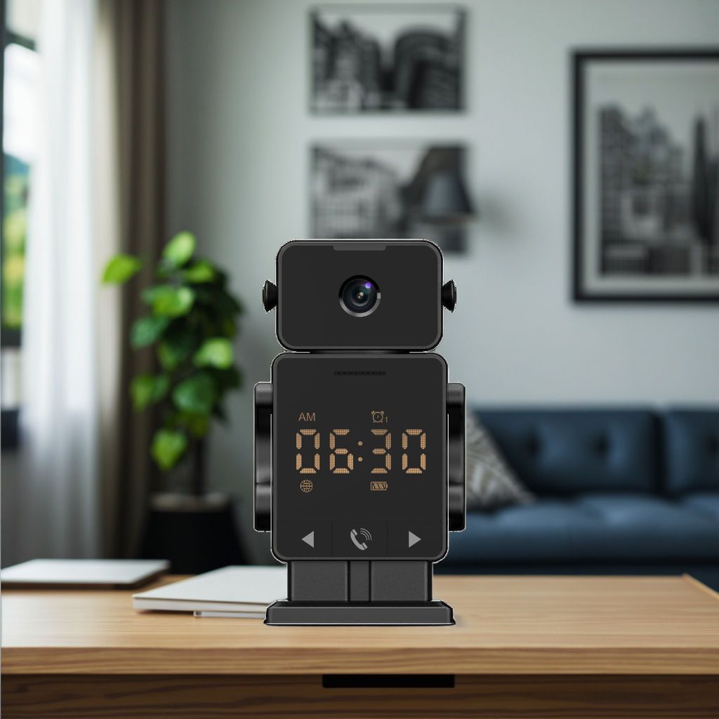 CCTV Black Robot / CCTV Smart Camera Black Robot / Kamera Pengintai WiFi 180° Full HD / CCTV WiFi Wi