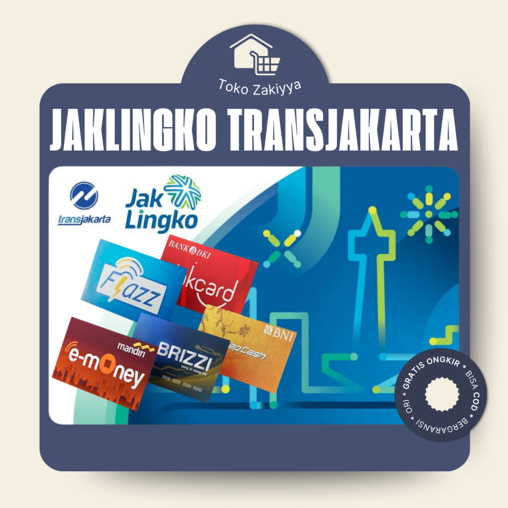 PALING MURAH JakLingko Transjakarta TapCash e-Money Flazz Gen 2 NFC Original Standar eMoney eToll