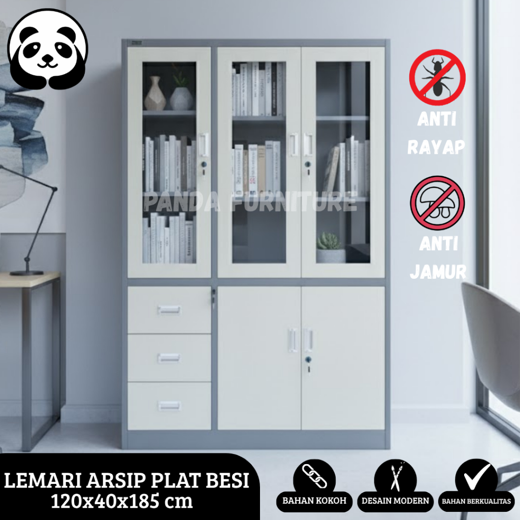 PROMO LEMARI ARSIP KANTOR FULL PLAT BESI TEBAL / LEMARI SERBAGUNA  / LEMARI DOKUMEN PENYIMPANAN KERJ