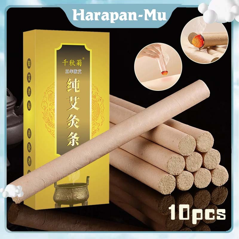 10Pcs Moksa Batang Asap / Moxa Tanpa Asap / Moxa Akupuntur