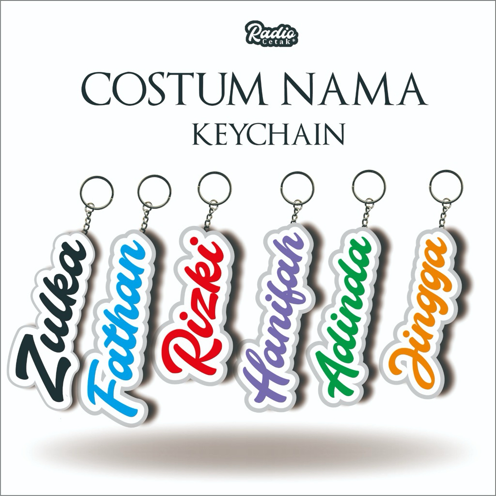 GANTUNGAN KUNCI AKRILIK CUSTOM NAMA SENDIRI
