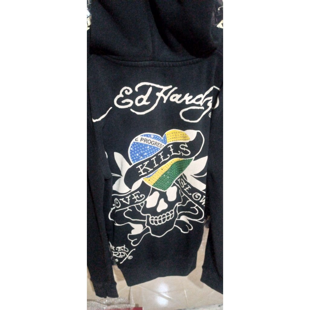 Hoodie Zipper Ed Hardy