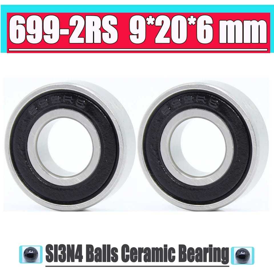 Bearing Laker 699 699C 2RS Rubber Seal Hybrid Ceramic 9x20x6 mm