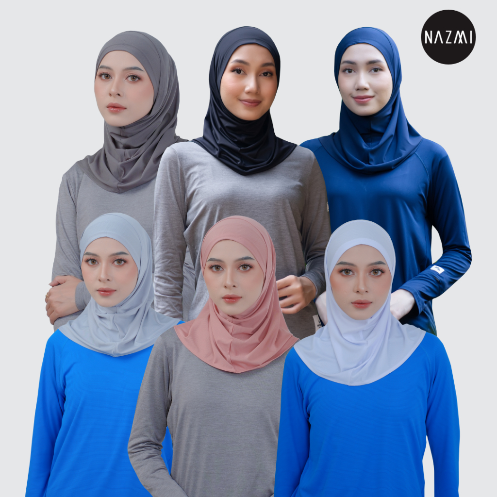 NAZMI - Hijab Olga | Hijab instan untuk olahraga bahan airycool