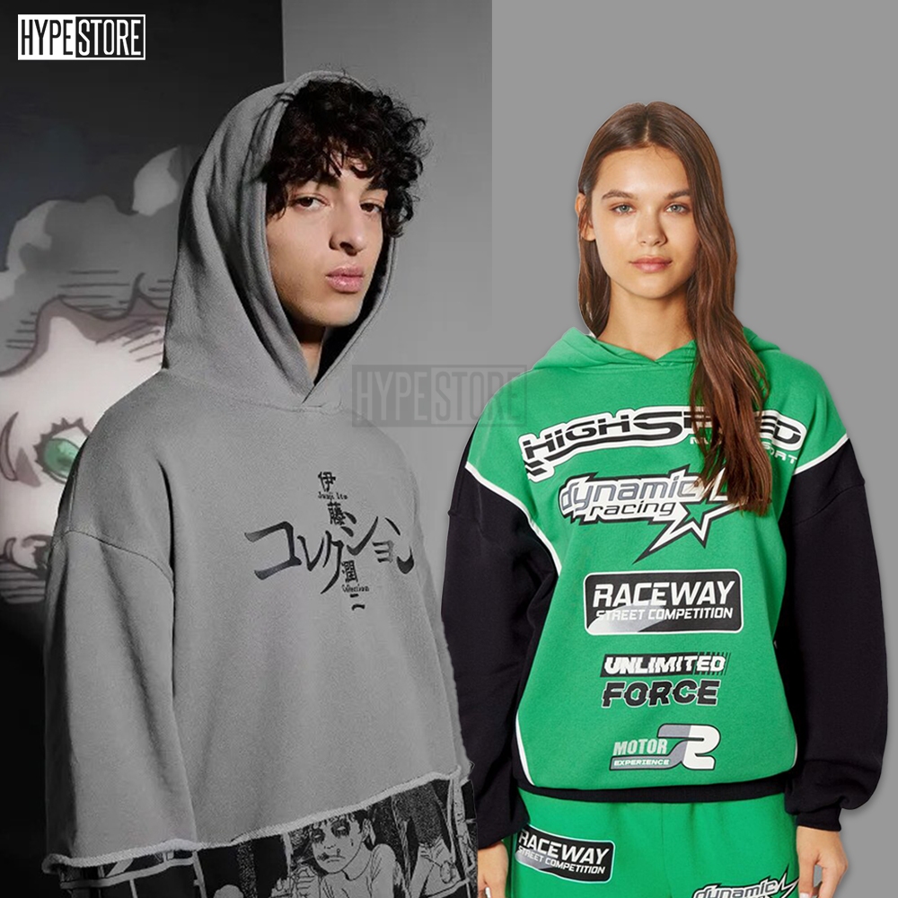 Hypestore Hoodie Pria Bershkka X Junji Ito