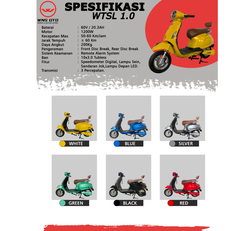 Motor Listrik WNS OTO WTSL 1.0