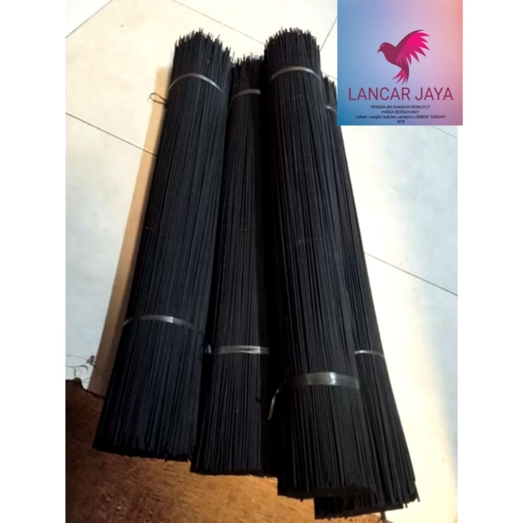 RUJI SANGKAR BAMBU HITAM TAHAN LAMA 2MM 100 BATANG