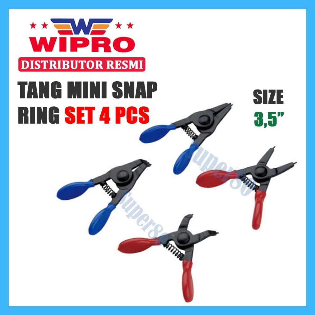 Wipro Tang Snap ring Mini Circlip Snap Ring Plies Set-4 pcs 3,5"