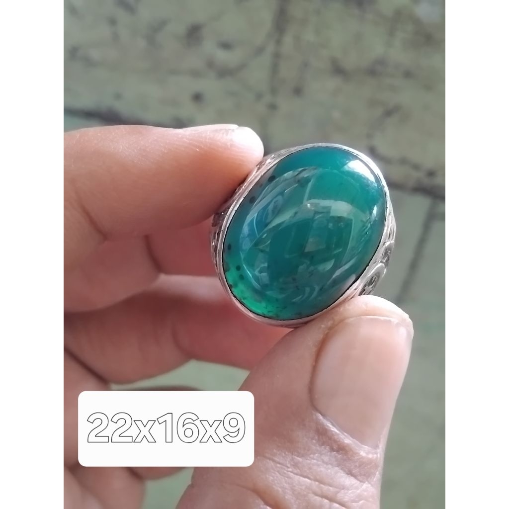BACAN DOKO SELASIH  TINGGAL COKLAT  RING PERAK KRISTAL