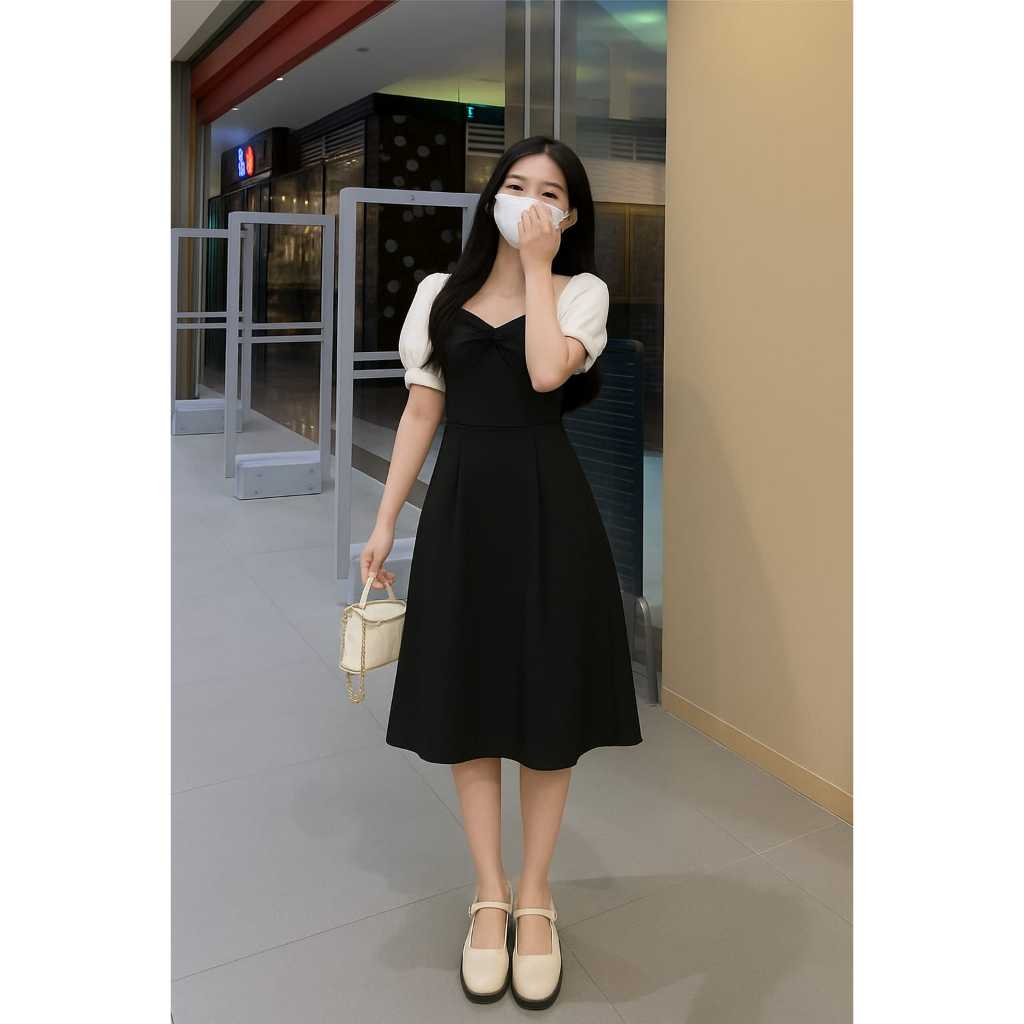 Dress Murah Bj Ke Greja Prempuan Selutut Dres Wanita Dres Natal Bju Kondangan Seragam Bridesmaid Gau