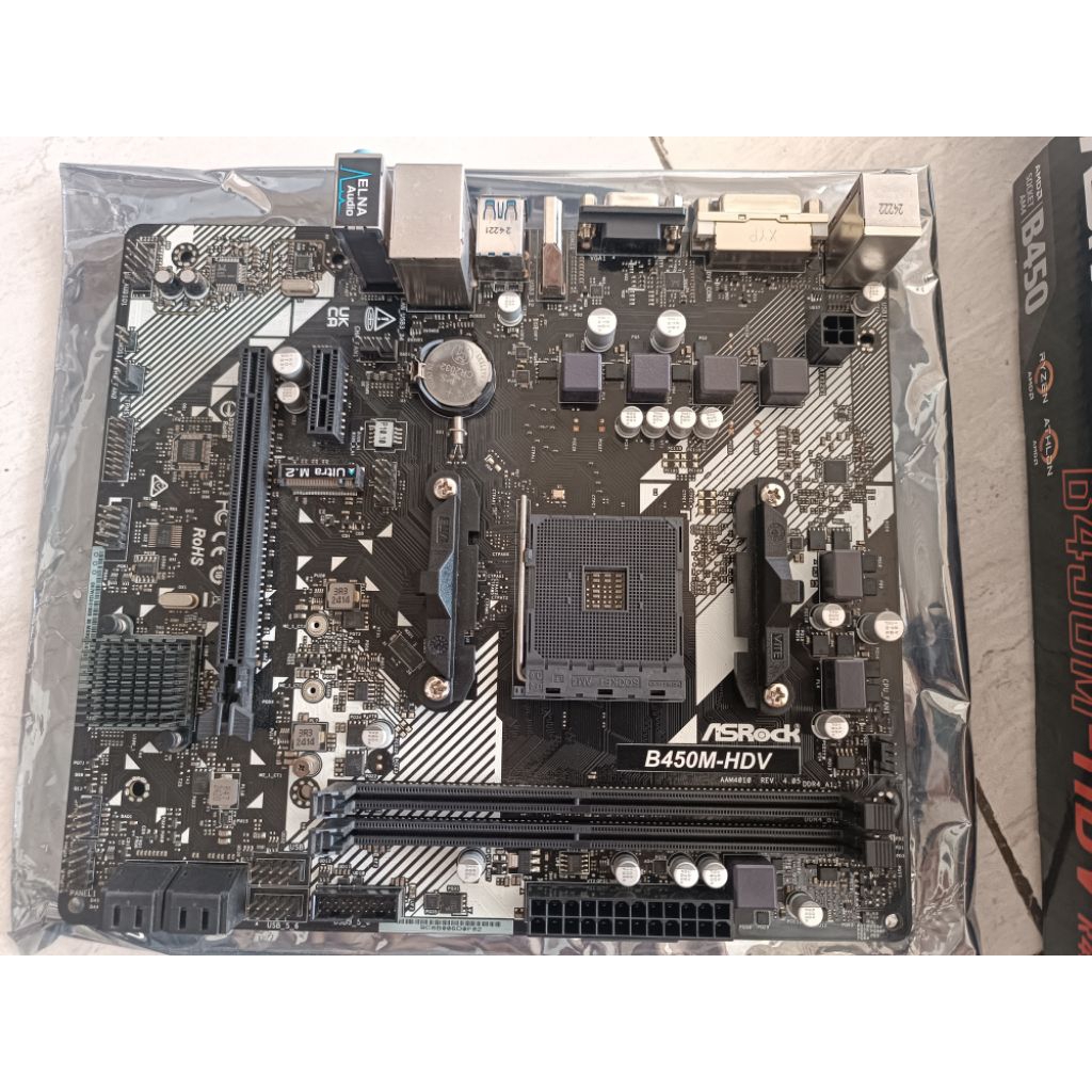 Mobo Asrock B450M-HDV AM4 M.2 NVME Bekas