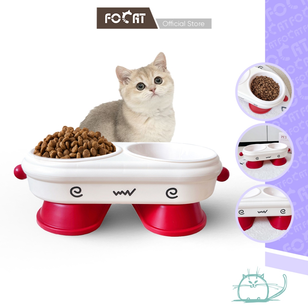 FOCAT Pet Feeder Bowl M10 Tempat Makan Kucing Anjing/Pet Bowl Neck Protection/Mangkuk Makan Hewan