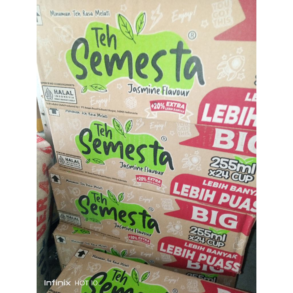 kardus bekas minuman teh semesta kardus lebih besar//kardus bekas minuman
