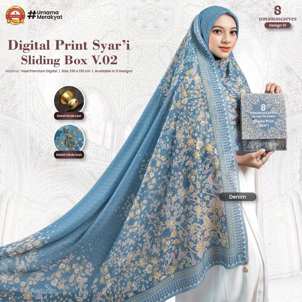 segiempat umama syarii jumbo | umama motif print with box