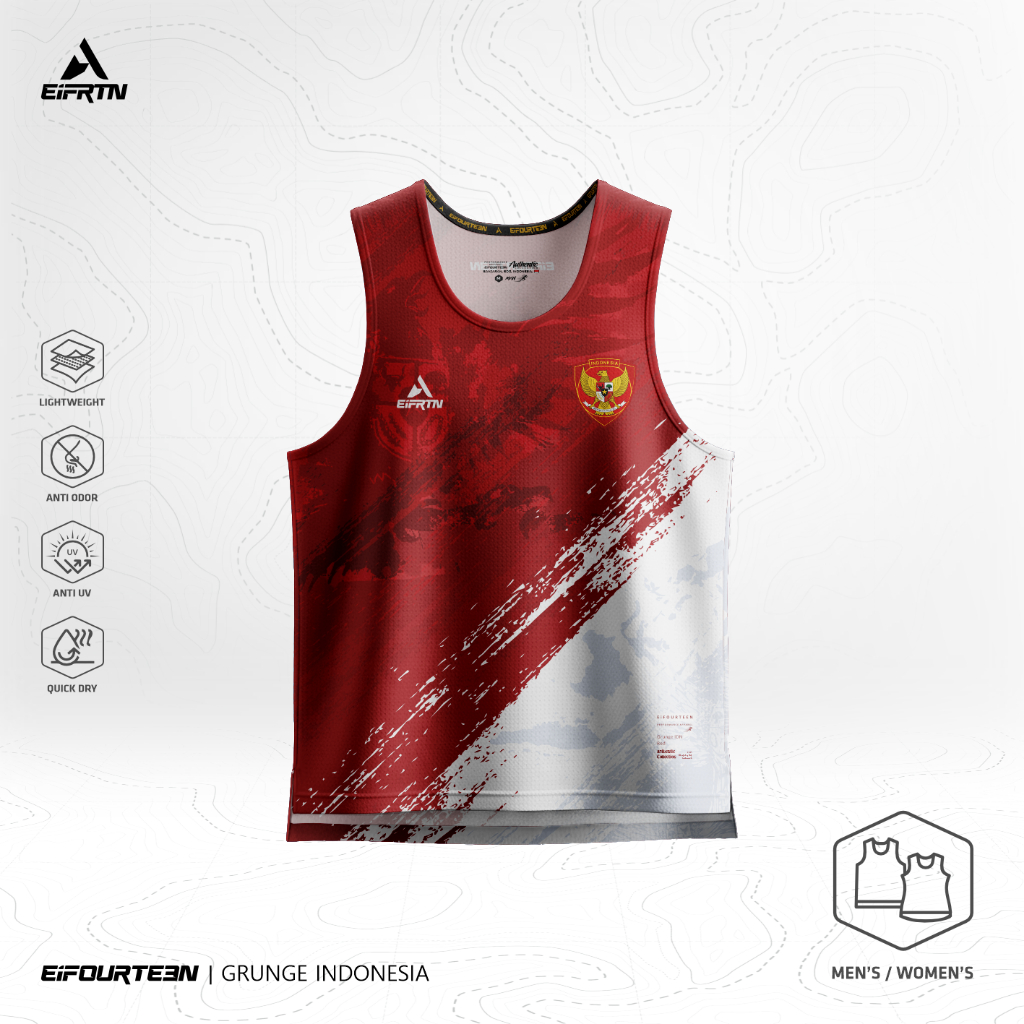 Eifrtn Singlet Dewasa - Jersey Singlet Olahraga Futsal Voli Badminton Lari Running - Singlet Garuda 