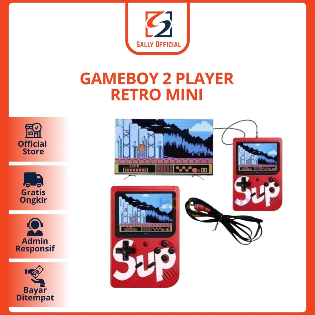 Gameboy 2 Player Retro Mini 400 in 1 SUP Game Box Portable Game Boy Game Stik