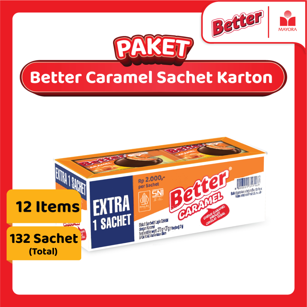 Paket Biskuit Better Caramel Karton