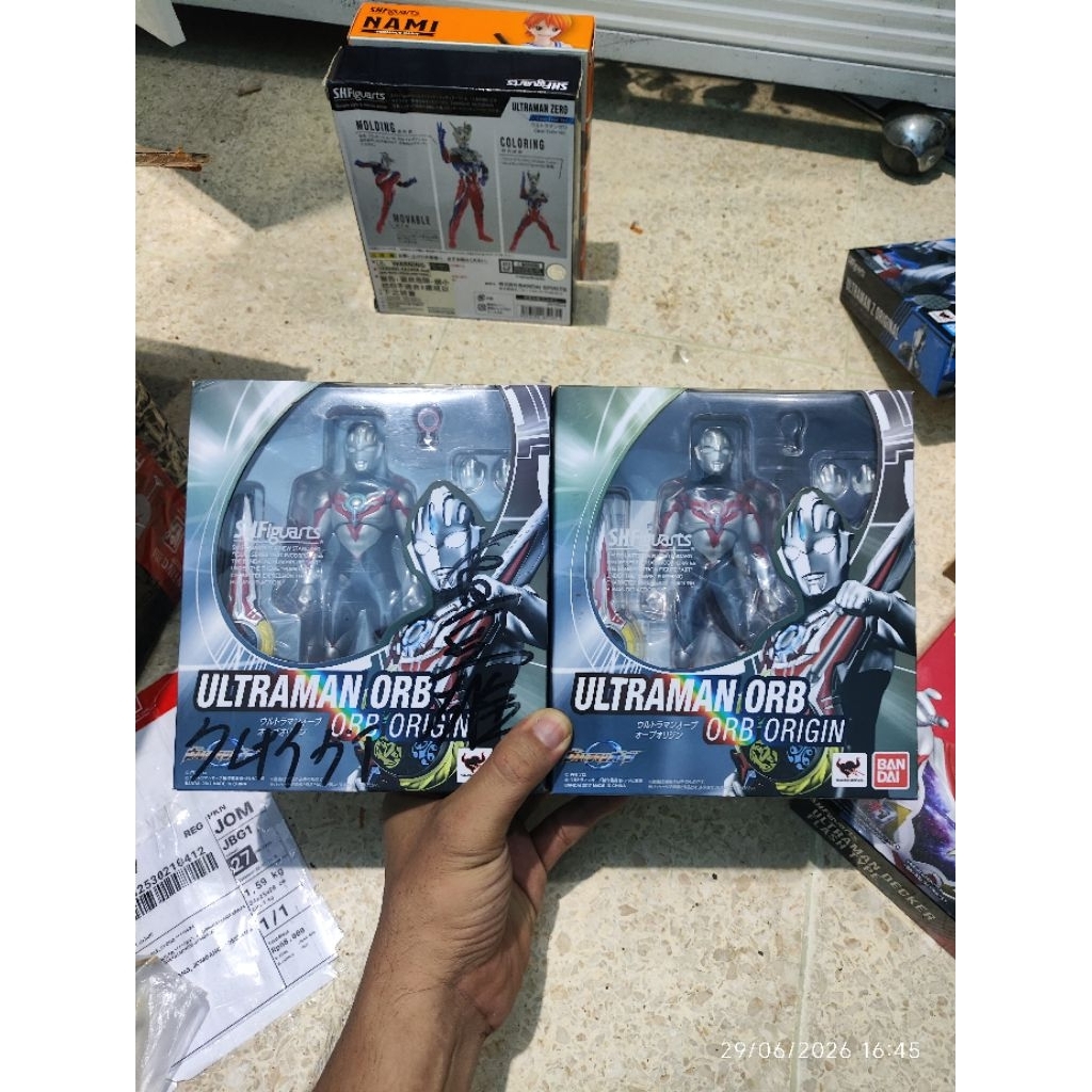 Harga satuan Shf Ultraman Orb Origin ori ultra man bandai bib non signed minus / bib lengkap signed 