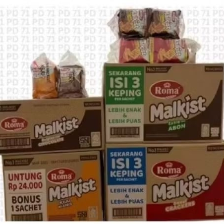 Roma Malkist KARTON ( MALKIST ABON, MALKIST COKLAT, MALKIST KOPYOR, MALKIST CRACKERS )