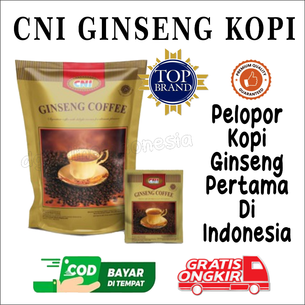 Ginseng Coffee CNI 20 Sachet PALING MURAH - Meningkatkan Stamina, Antioksidan, Aroma Khas dan Mantap