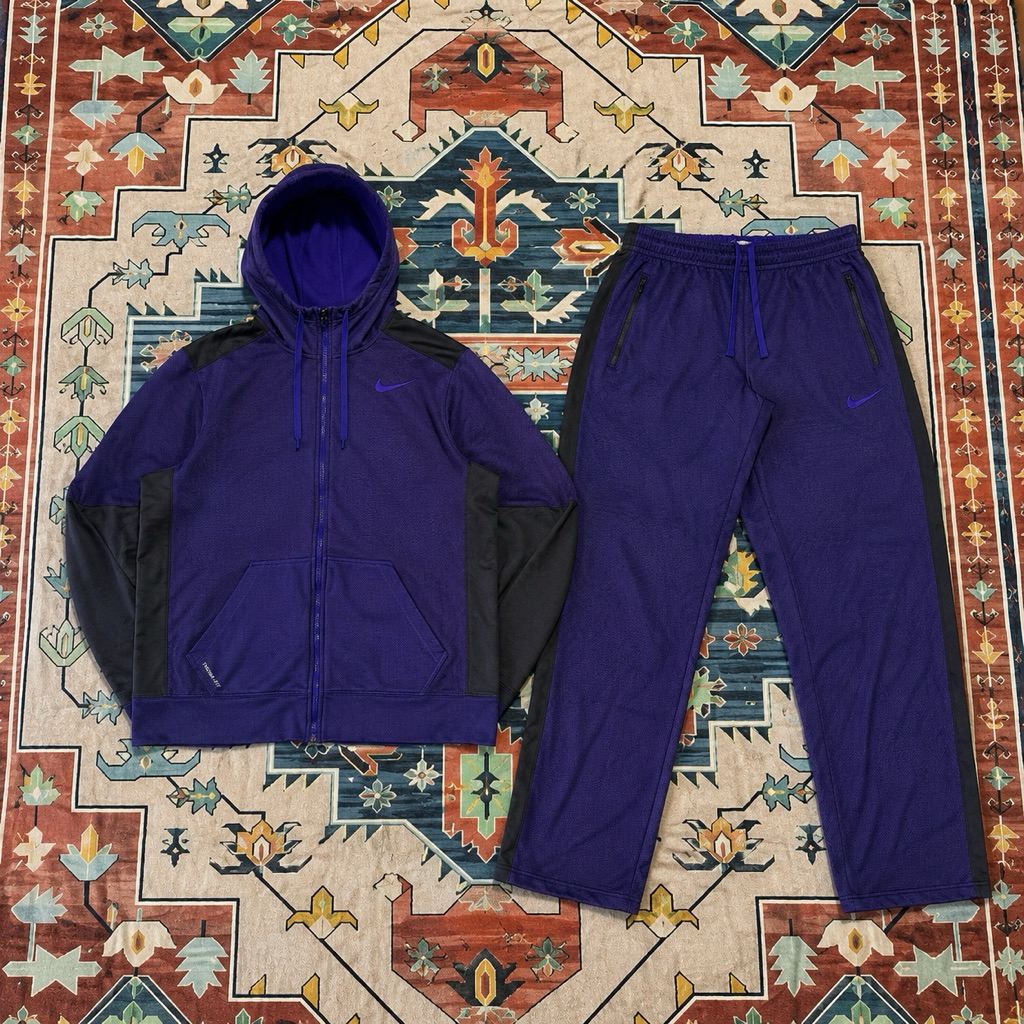 Nike Therma-FIT Tracksuit Set Hoodie Full Zip + Celana Training Fleece
