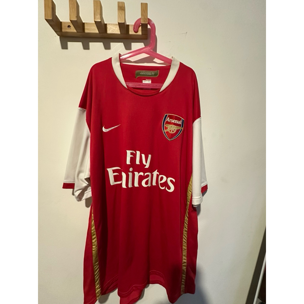 Arsenal Home Jersey 2007 - 2008 Retro Vintage Size XL fit to XXL Original Authentic