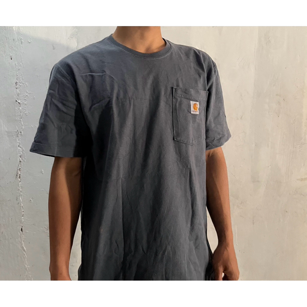 Tsirt carhartt pocket navy original kaos carhartt ontag S