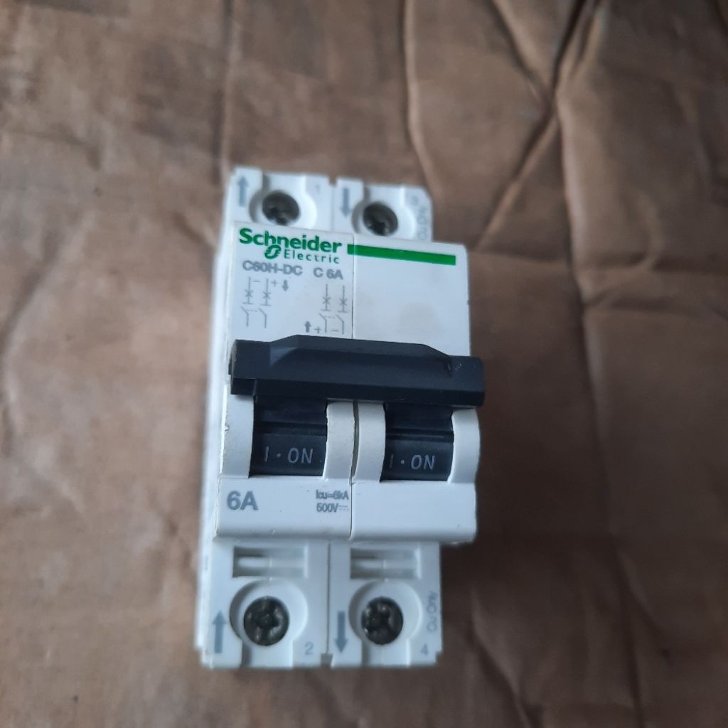 mcb schneider c60h dc 6a 2pole mcb 2p dc 6a schneider