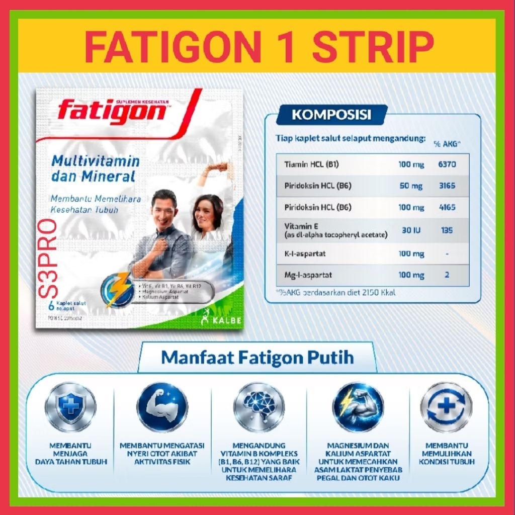 Fatigon putih. Fatigon Multivitamin Mineral