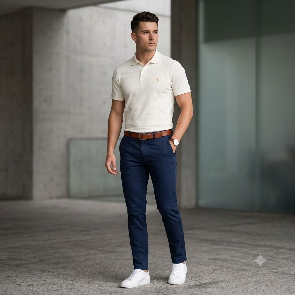 Brooks Brother Logo Poloshirt White