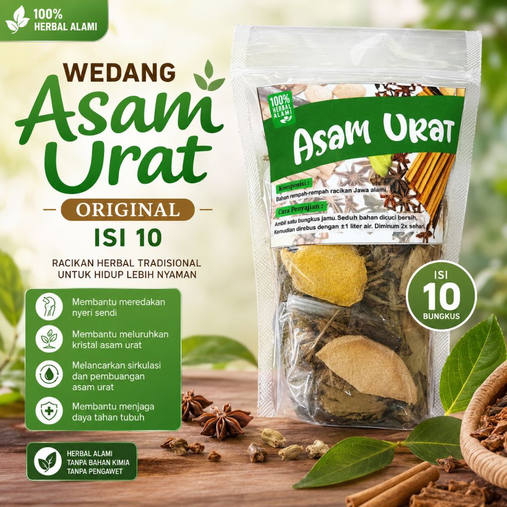 wedang asam urat original - wedang asam urat non gula - jamu asam urat - herbal tradisional - herbal