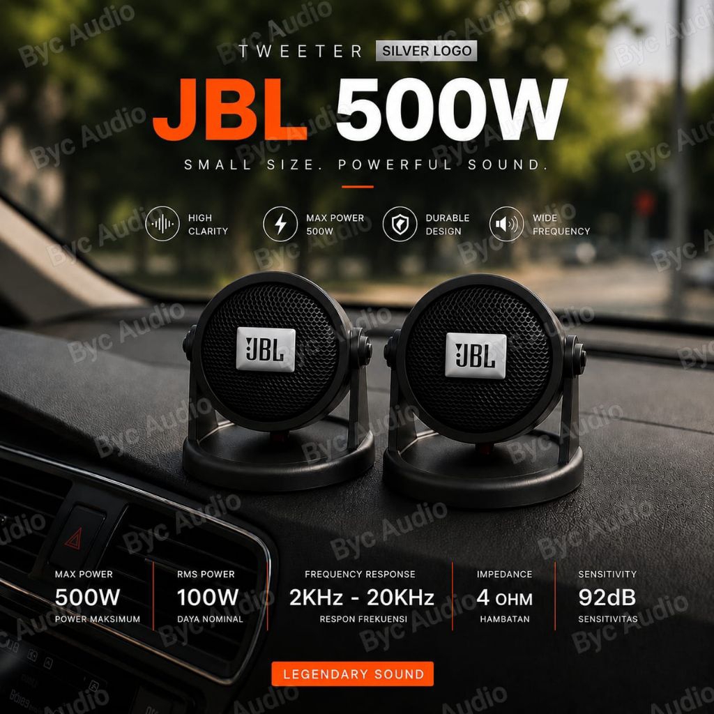 Tweeter JBL Speaker Mobil Sepasang 500W