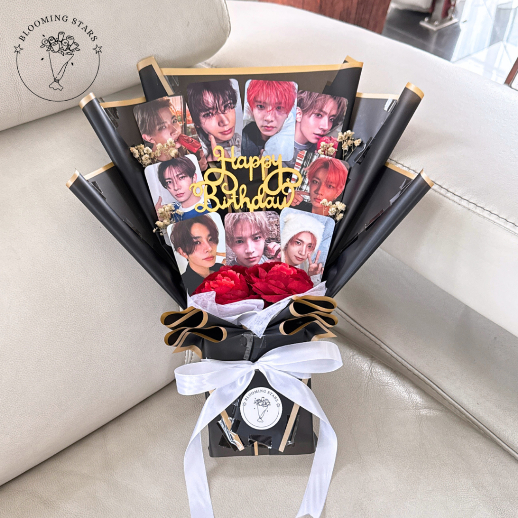 [FOTO, BUNGA, BIRTHDAY TOPPER] CUSTOM BUKET FOTO ARTIS / KPOP / IDOL / AKTOR / PRIBADI | PHOTO BOUQU
