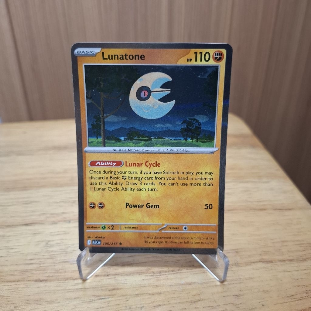 Lunatone ASC EN Holo - Kartu Pokemon Original