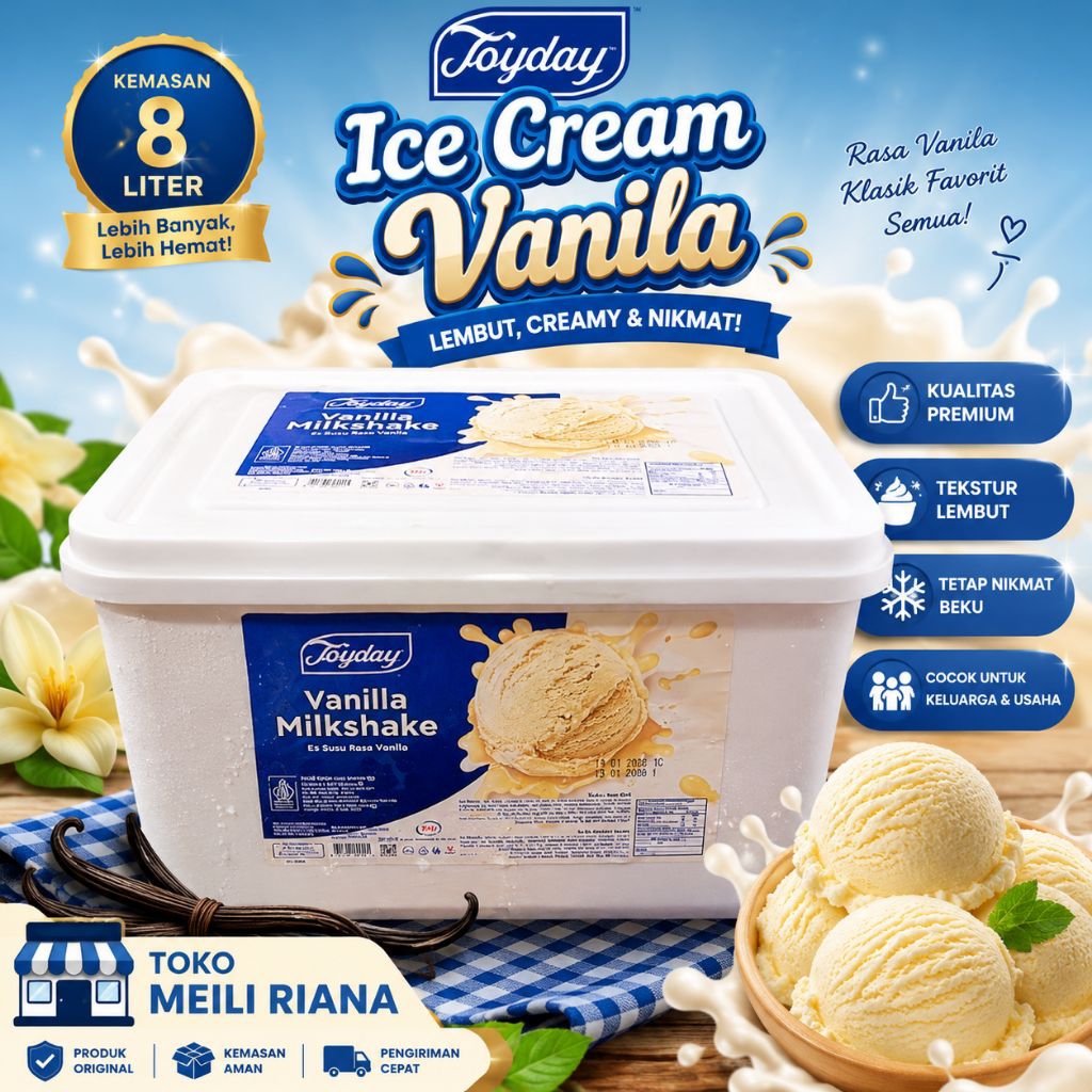 ice cream joyday vanila 8 liter eskrim joyday es krim Joy day ice cream murah bekasi
