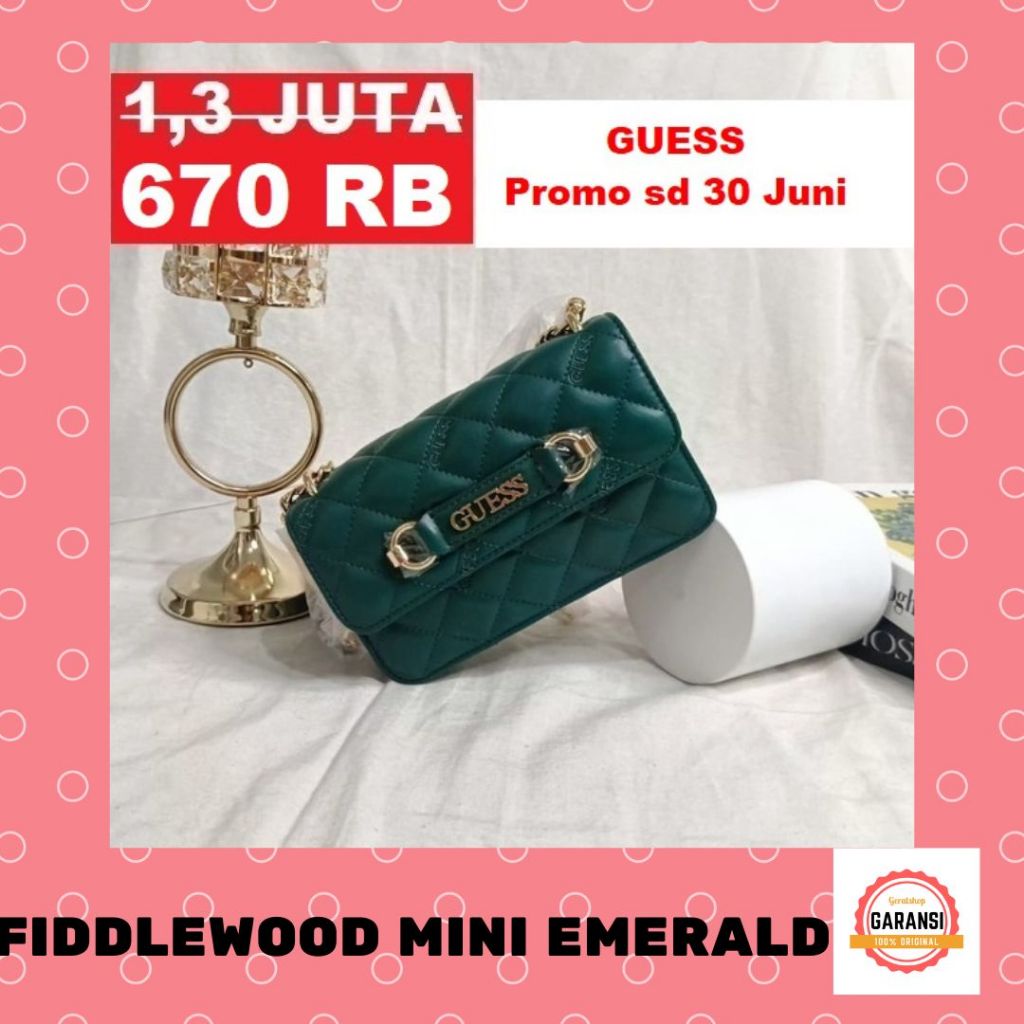 Tas Guess seri FIDDLEWOOD MINI sling bag 100% Original Store